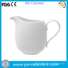 Tarro de crema de café de agua blanca de porcelana